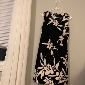 Gently Used - American Living - Womens - Dress - Black with White Flowers - 14.
